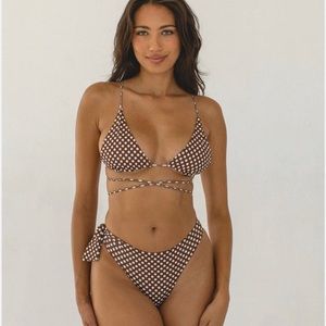 NWT TAN + LINES - Indio Top & Oahu Bottoms, Pretty Woman, M